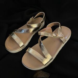 Kelly & Katie Metallic Gold Kids Sandals